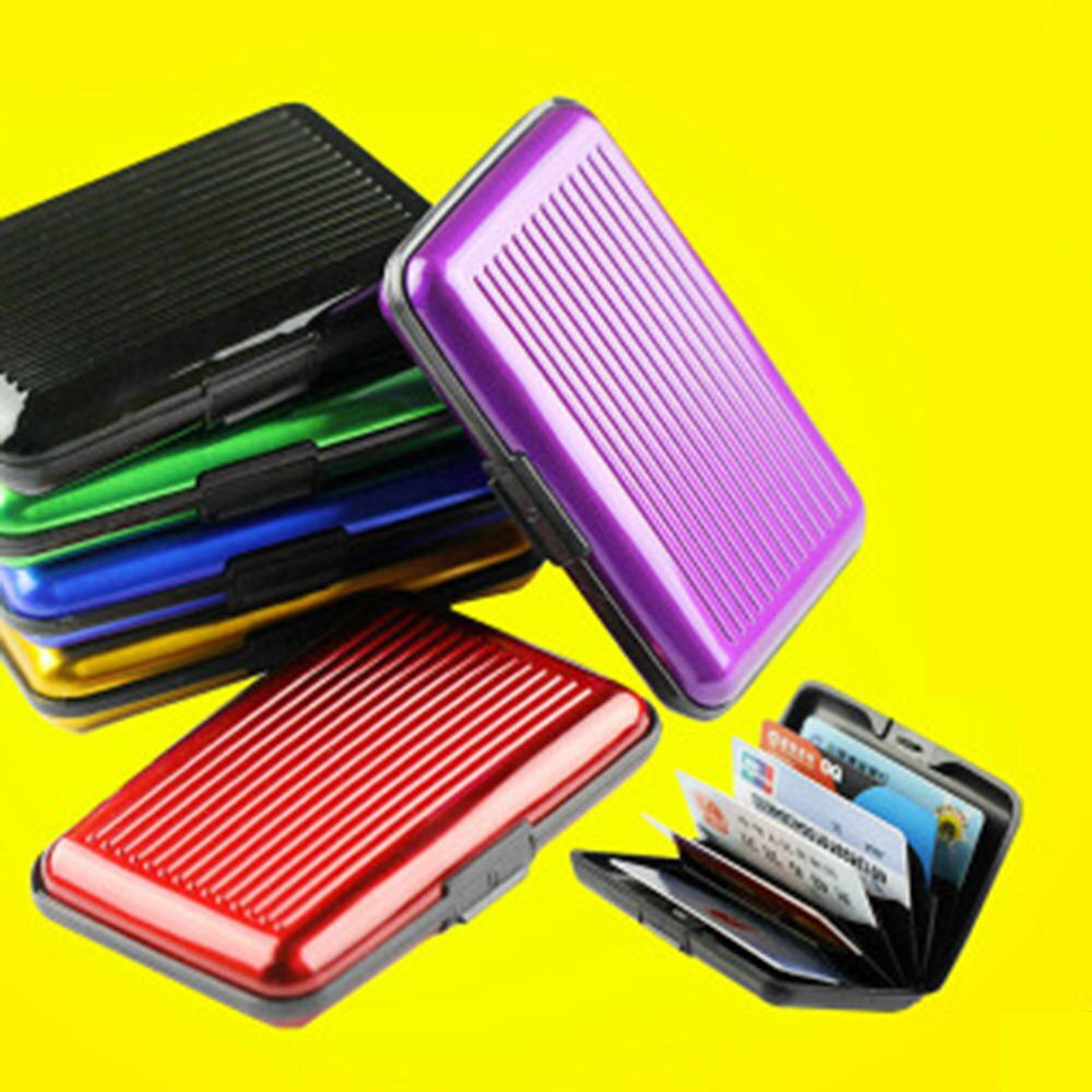 Aluminum Metal Wallet Business ID Credit Card Case Holder Anti RFID Scanning Card ID Holders for Men and Women