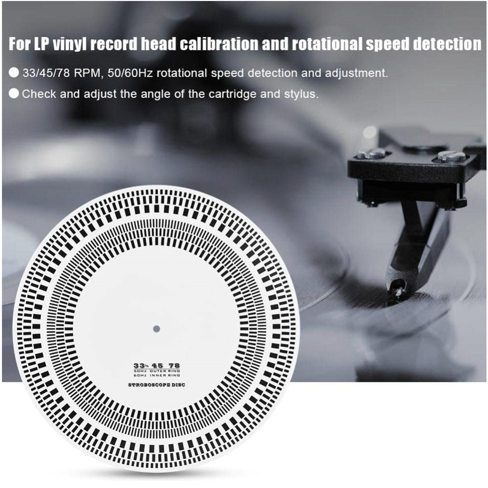 LP Vinyl Record Turntable Phono Tachometer Calibration Strobe Disc Stroboscope Mat 33 45 78 RPM