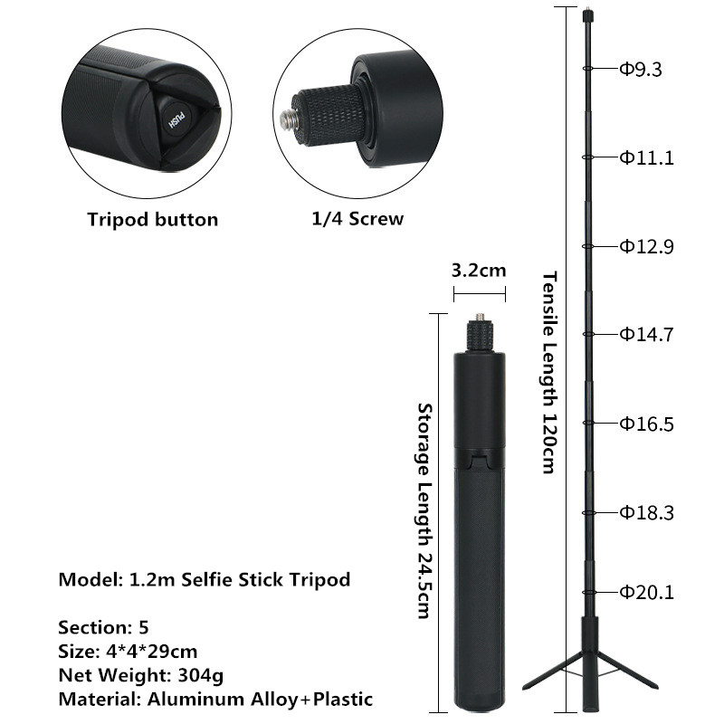 Palo de Selfie Invisible para Insta360 X4 X3 X2, palo de Selfie extendido para GoPro 13 12 DJI Action 5 4 3, soporte de aleación de aluminio para cámara: Blanco