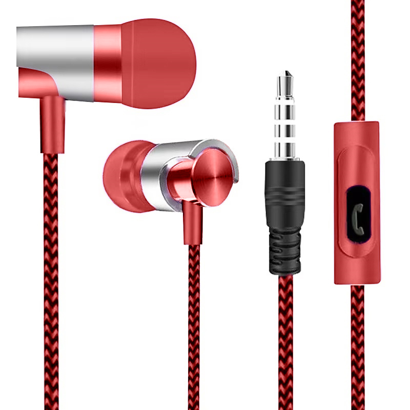 Wired In-ear Earphone In Ear Noise Cancellation Ergonomic Stereo Sports Music Headphones For Mobile Phone Everyday Use: black