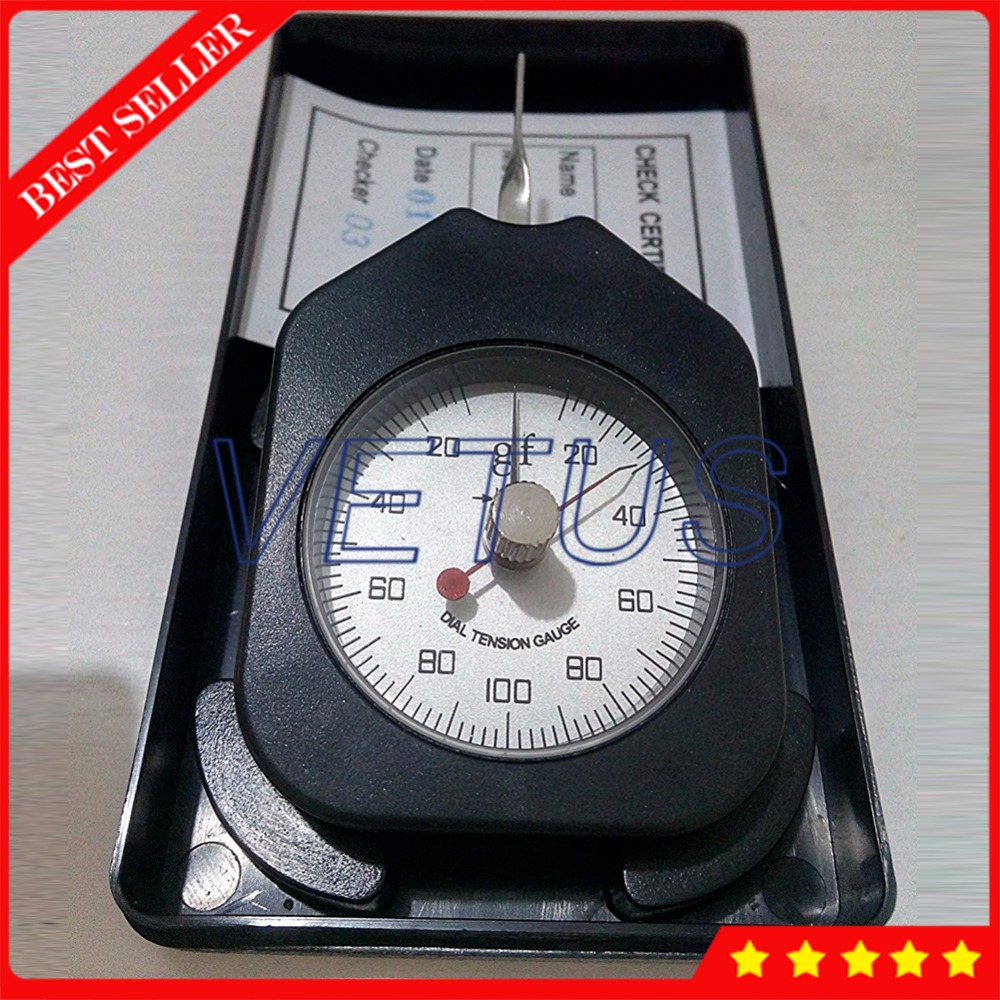 Peak-hold 100g Double pointers Tension Gauge with ATG-100-2 dial Tensiometer analog Tension Meter tester