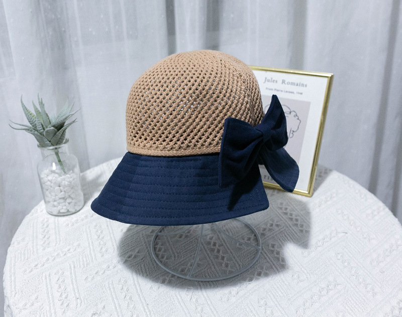 Strand Anti-Uv Visser Hoed Boog Opvouwbare Wide Brim Floppy Meisjes Strooien Hoed Vrouwen Zomer Hoed Uv Beschermen Reizen Cap Lady cap