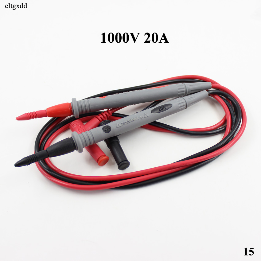 Cltgxdd 1 Paar 1000 V 20A Naald Tip Probe voor Universele Digitale Multimeter Multi Meter Test Leads Pin Draad Pen kabel 80 cm