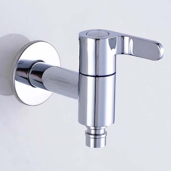 LIUYUE grifos de latón cromado grifo jardín exterior montado en la pared baño esquina grifo de lavadora baño inodoro mopa piscina grifos: B