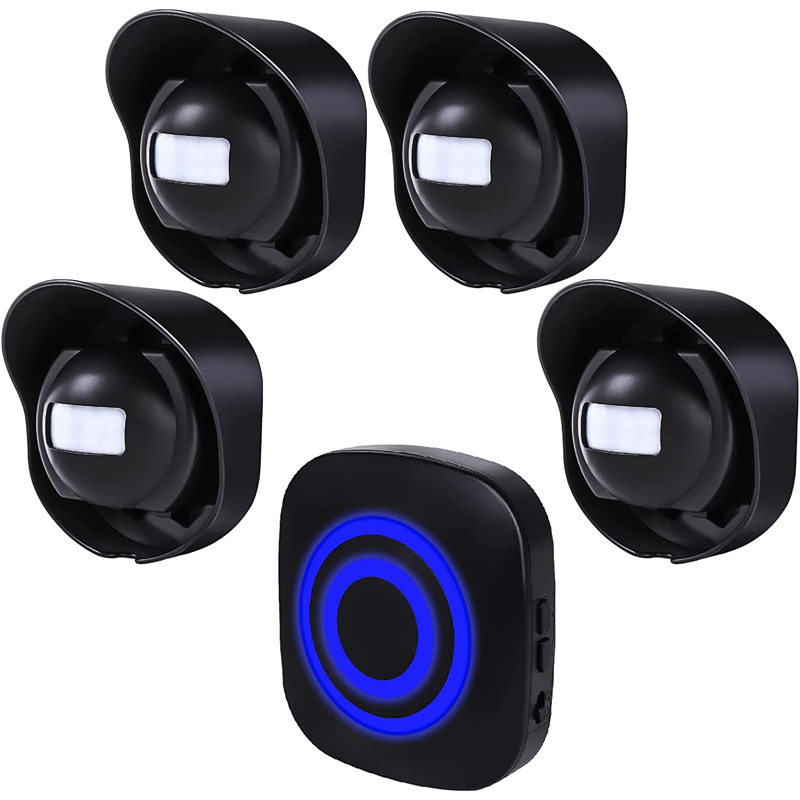 Wireless Driveway Alarms Wireless Outside Weatherproof Doorbell Kit, Motion Sensor Alert 38 Tones & 328ft Wireless Range: Orange / us