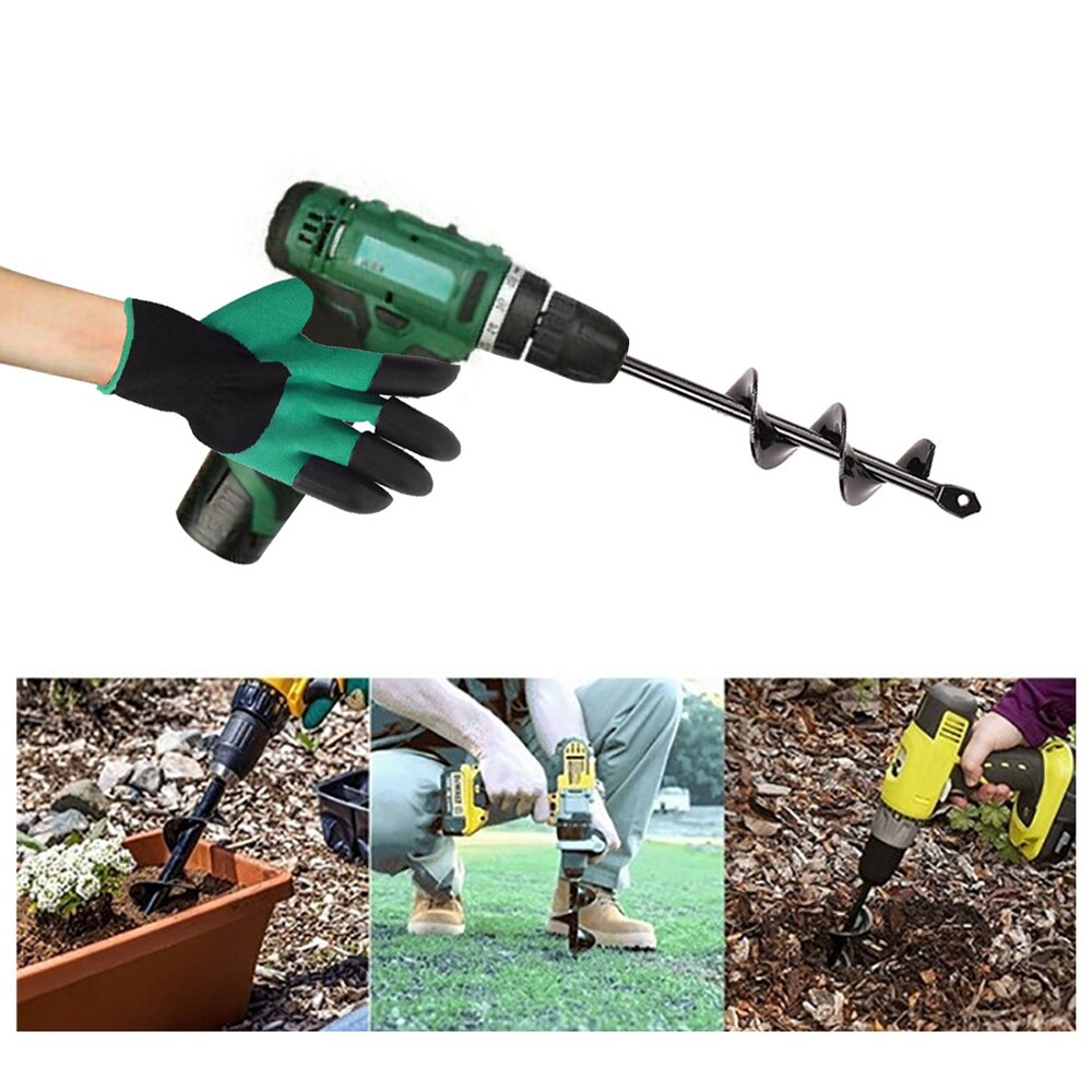 Garden Tools Yard Butler Garden Auger Drill Bit Planting Irrigation Weeding Steel Tool for Garden Post Hole Digger Tool