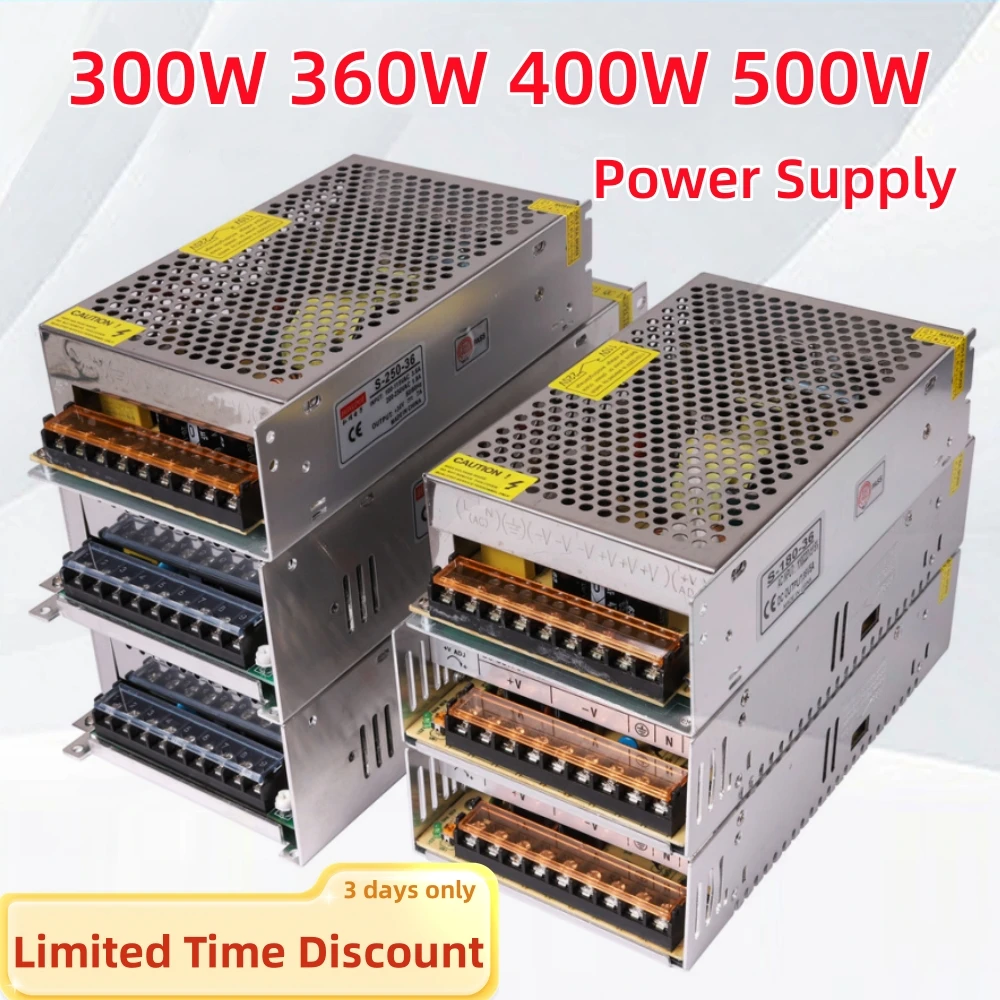 300W 360W 400W 500W Led Voeding Dc 5V 12V 24V 36V 48V Schakelende Voeding 10a 20a 30a 40a Bron Transformator Ac Dc Smps