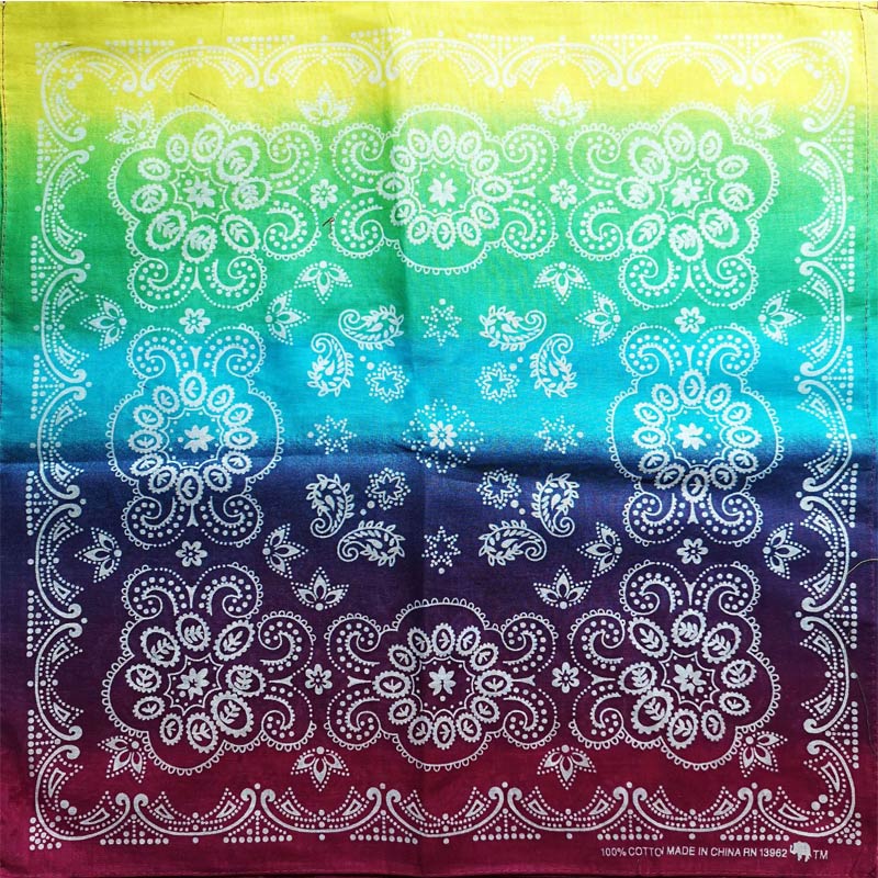 Pañuelo cuadrado de algodón para hombre y mujer, Bandana Unisex de estilo Hip Hop, banda para el pelo de Cachemira a la , bufanda para el cuello y la muñeca, pañuelo mágico: 31