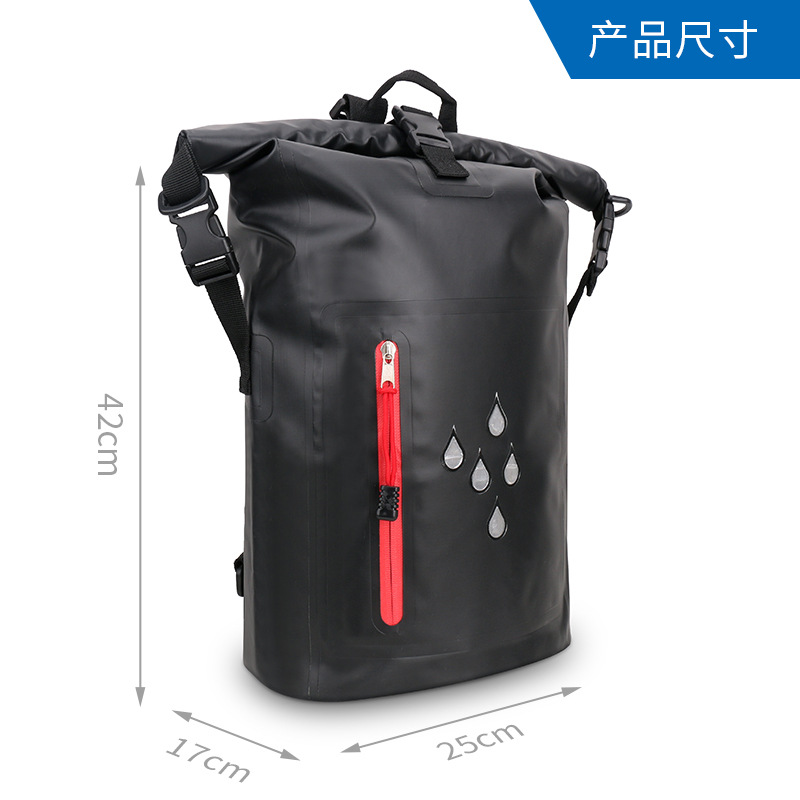 Zaini impermeabili borsa impermeabile doppia spalla in PVC con barili impermeabili riflettenti confezione da pesca sacco asciutto-40