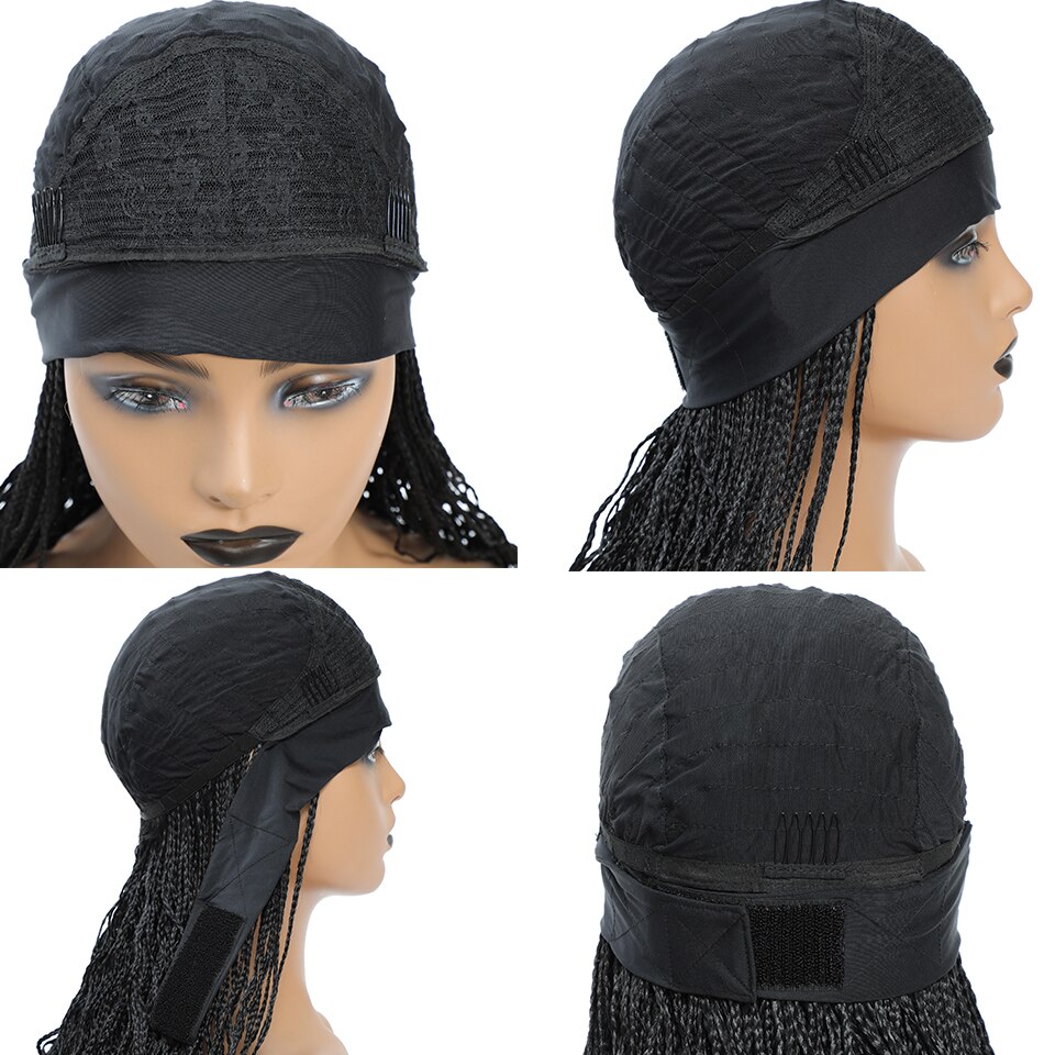 26 zoll Lange Kasten flechten Stirnband Perücke Perruque Bandeau Femme Ombre blond Mikro Zöpfe 1b 27 30 Grau Farbige Lockige stirnband Perücke