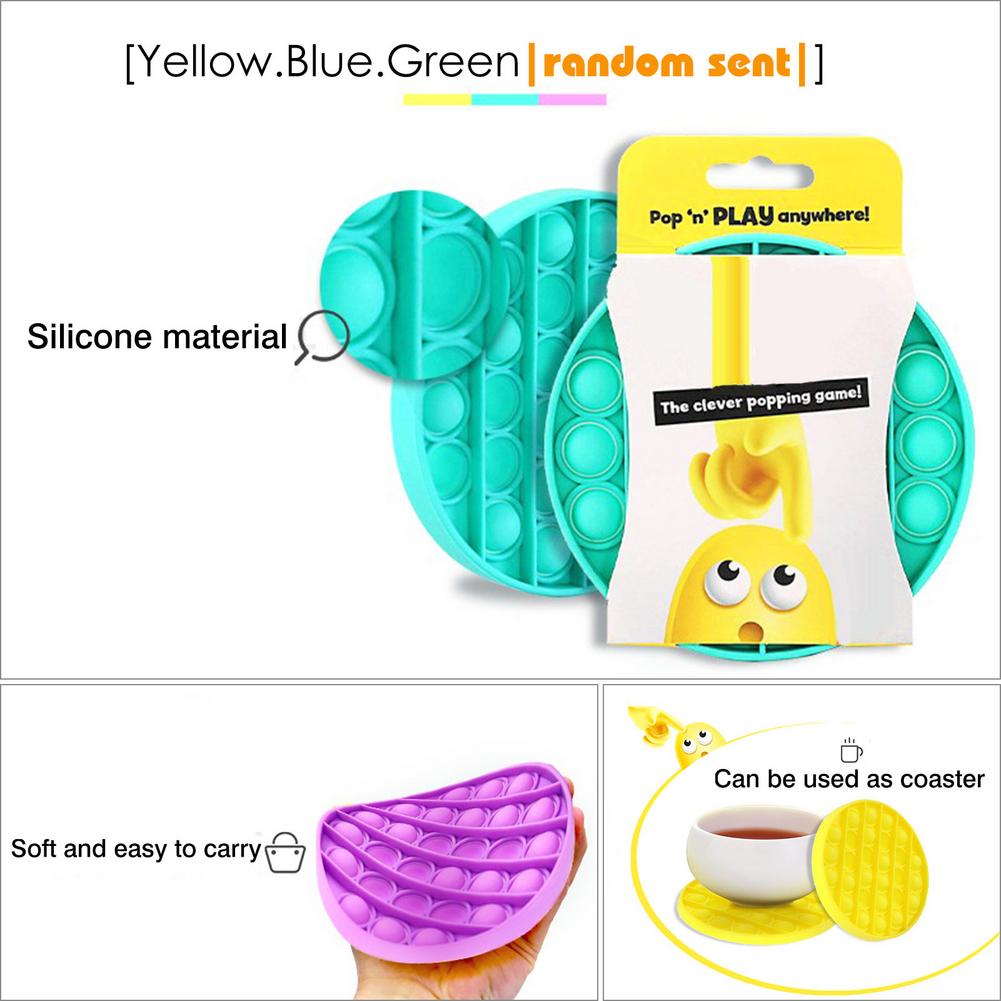 1 Pcs Push Pop Bubble Sensory Fidget Toy Stress Reliever For Autism Colour Random Sent