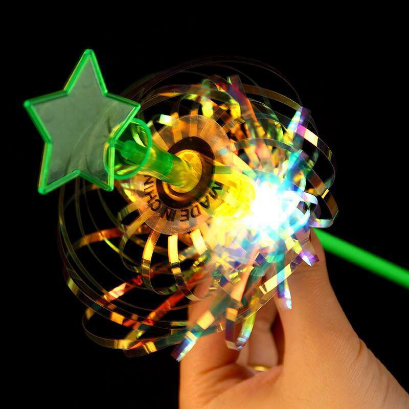Verscheidenheid Magic Knipperende Twisted Bubble Wand Light-Up Spin Rainbow Bubble Bal Speelgoed Voor Kid AN88