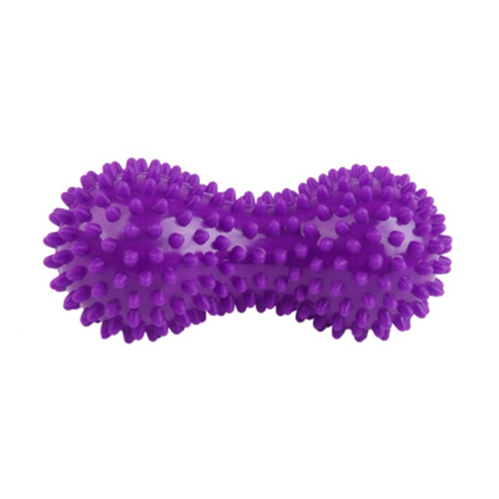 Fotmassasje rulle peanøtt dobbel lacrosse piggete ball myofascial baller for plantar fasciitis mobilitet treningsutstyr: Lilla