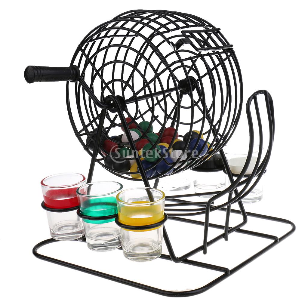 Mini Bingo Lottery Machine Draw Machine Drinking Game Set for Adult Party Home Pub Entertainment Lucky Balls Game