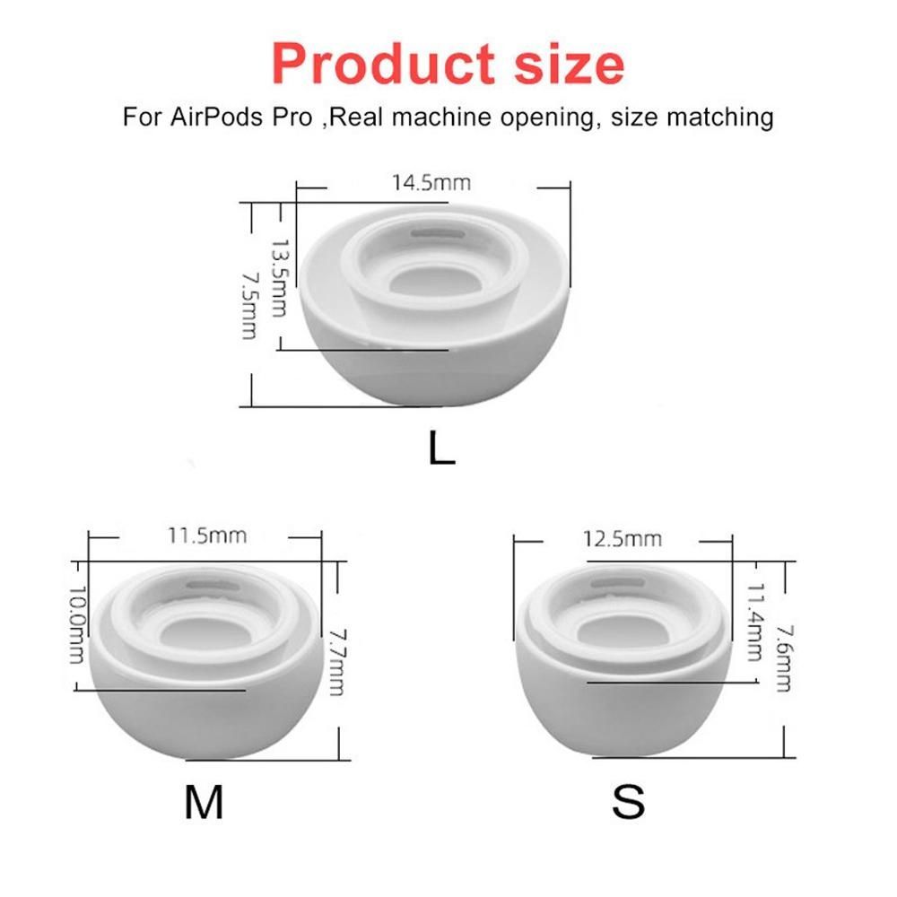 Auriculares de silicona suave para Apple Airpods Pro, tamaño L, M y S, auriculares para Airpods 3