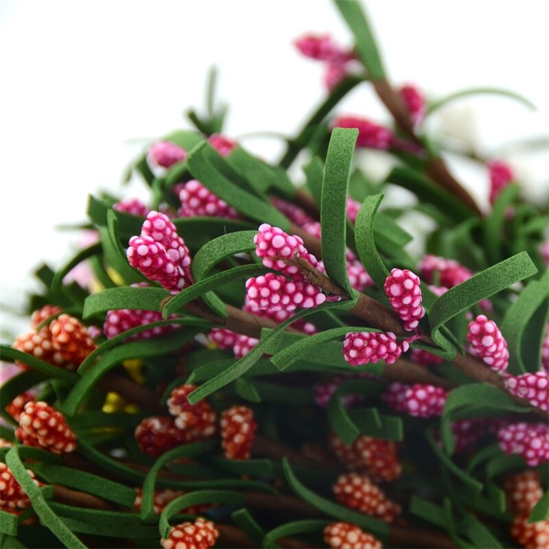 10 st konstgjord krans pe ståndare blomma liten bär rotting kärna bär krans för gör-det-själv fest bröllop blommor bankett dekoration