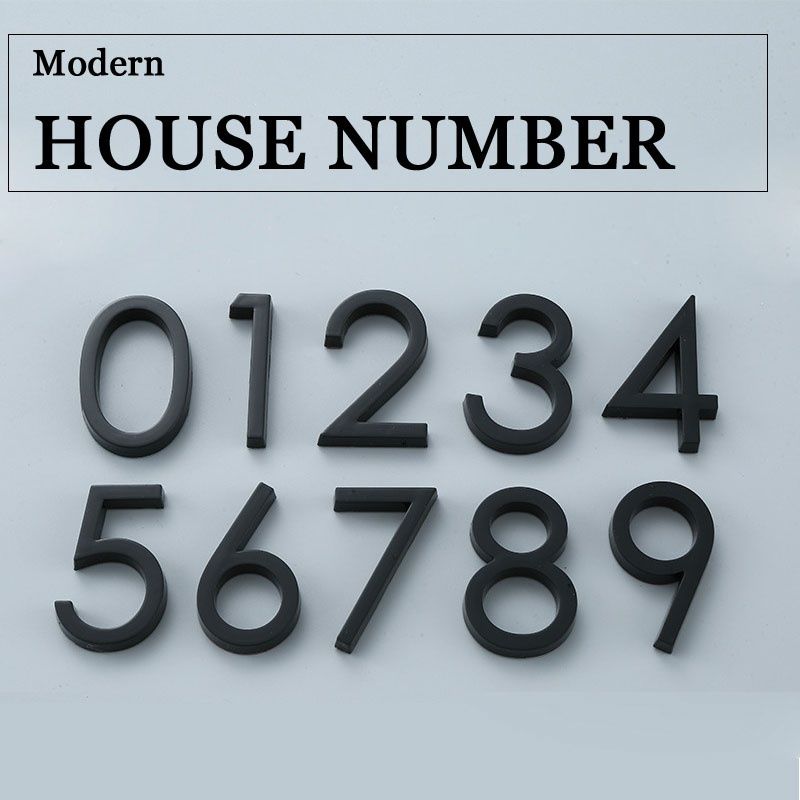 60mm Self Adhesive House Number Sticker For Apartment Plastic Doorplate Home Door Plaque Numbers Signs Mailbox Street Numbers