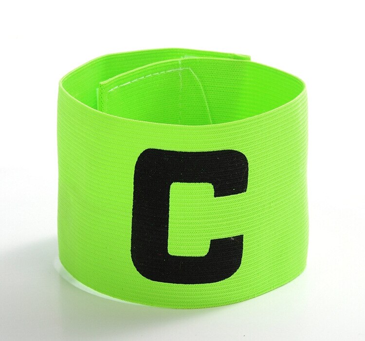 Kapitein Armband Voetbal C Mark Anti Losmaken Mouwen Met Elastische Armband En Armband Voetbal Apparatuur Voetbal Training: fluorescent green