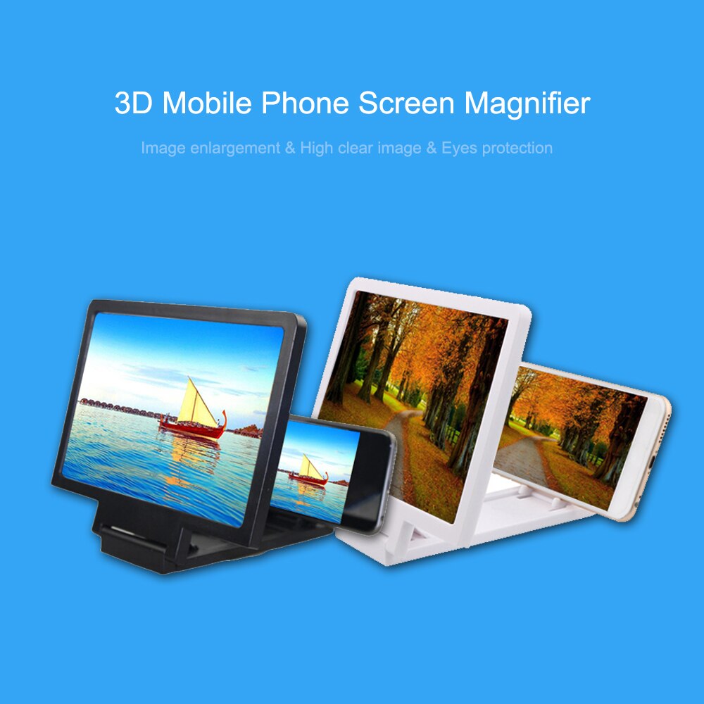 Universal Mobile Phone Screen Magnifier Bracket Enlarge Stand Eyes Protection Folding 3D Video Screen Display Amplifier Expander