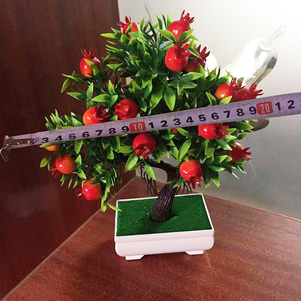 1pc potte kunstige træ frugtplanter bonsai lille træ potte planter bonsai scene til haven hotel bryllup fest dekoration indretning