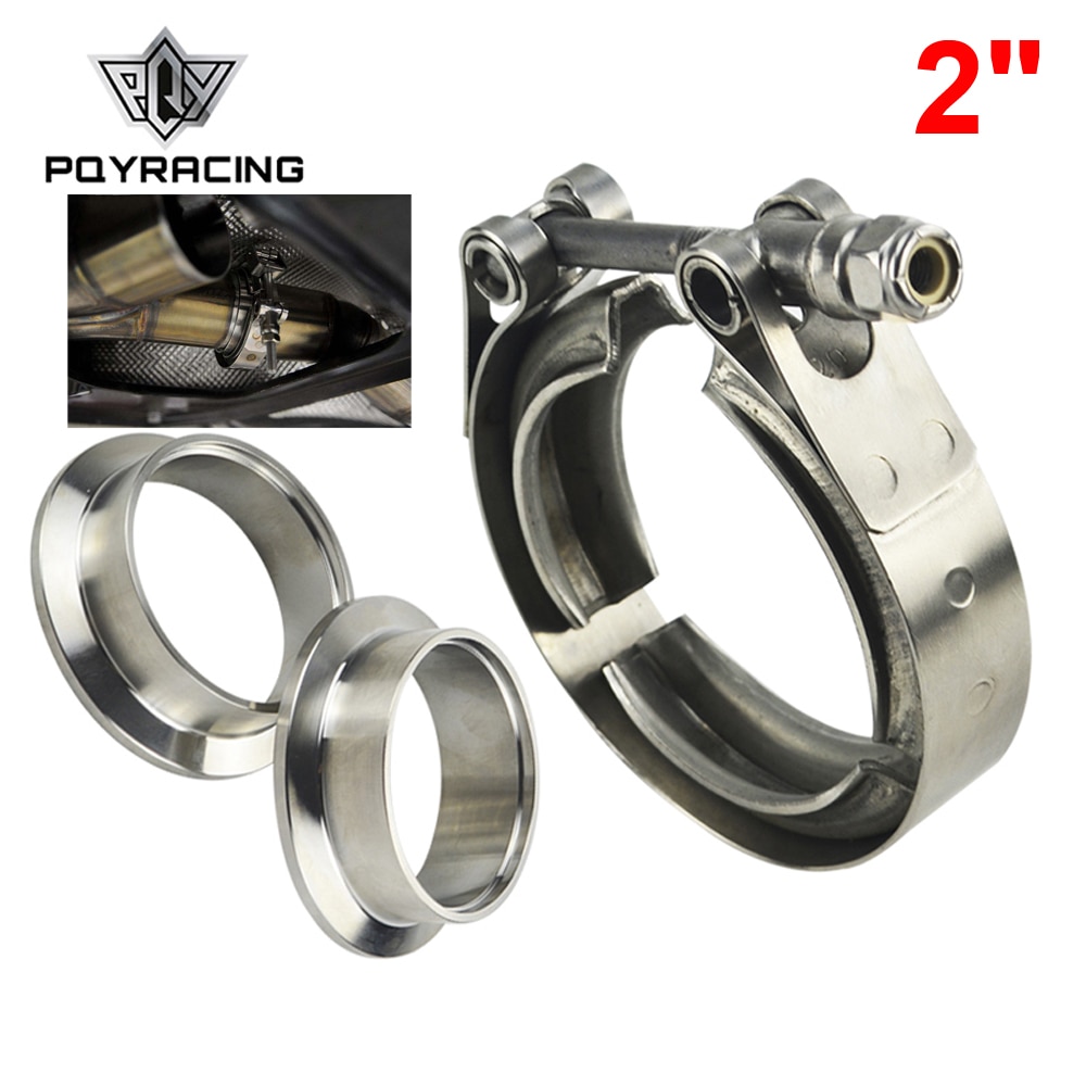 PQY - 2" SUS 304 Steel Stainless Exhaust V Band Clamp Flange Kit V-band Vband Male Female PQY5240