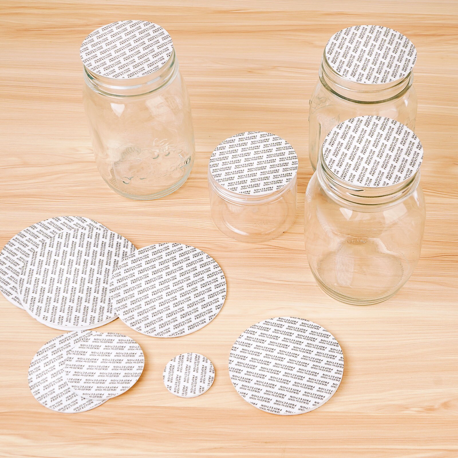 100Pcs Self Adhesive Foam Sealing Caps Pressure Sensitive Press Seal Cap Liners Glass Bottle Jars Safety Tamper Plate Gasket