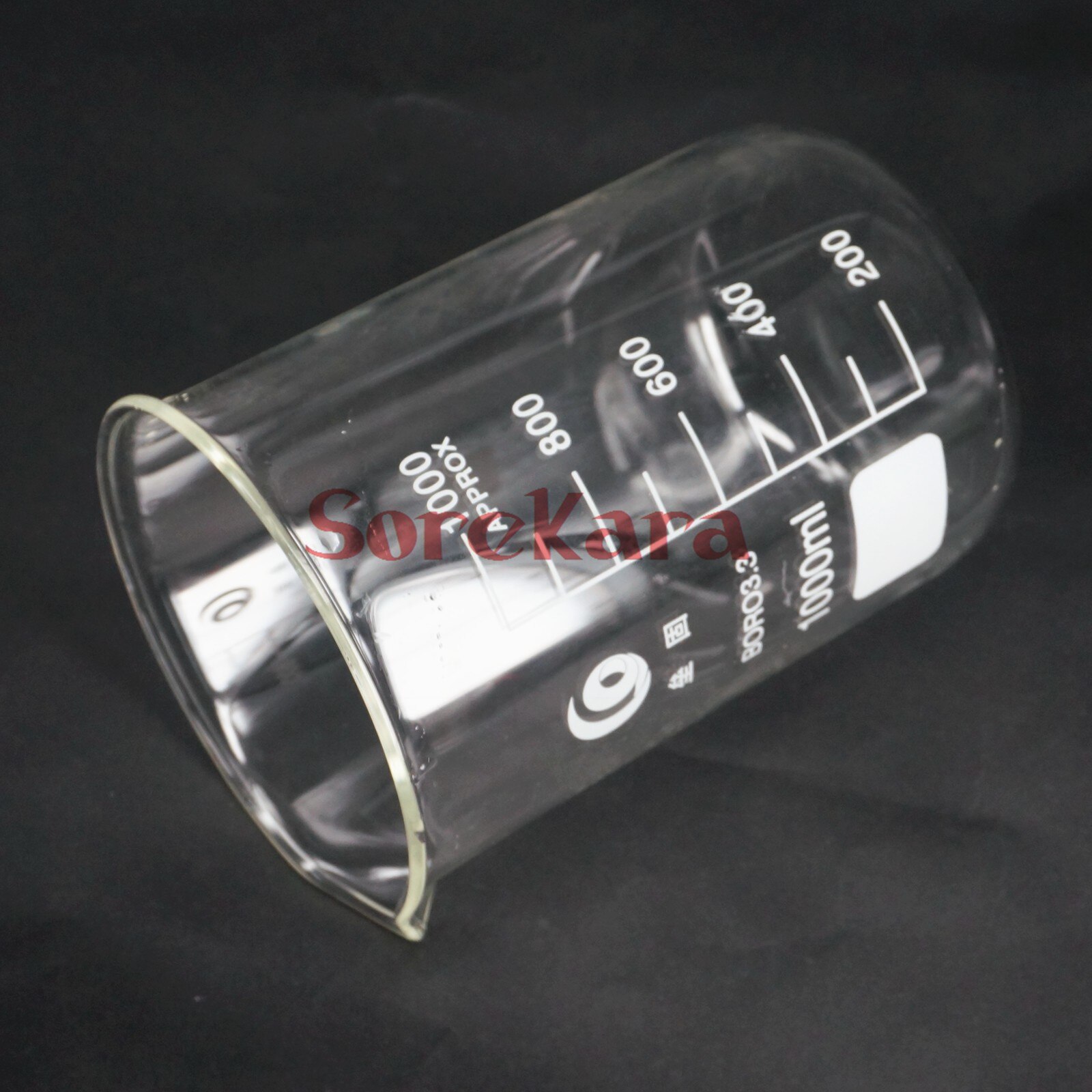 1000ml Low Form Beaker Chemistry Laboratory Borosilicate Glass Transparent Beaker Thickened with spout FREE SHIP