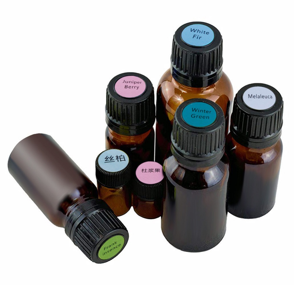 576 pz/foglio etichette adesive di carta colorata per bottiglie di olio essenziale di vetro etichette coperchio coperchio adesivi rotondi vuoti