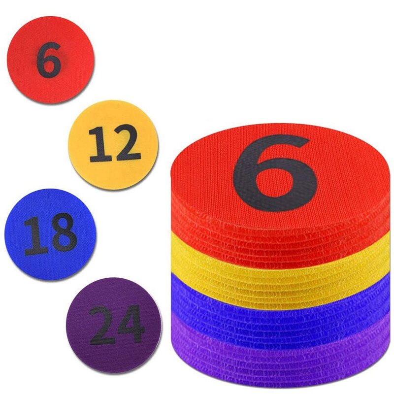 Number Line Wisdompro Line Up Floor Spots For Classroom, 4 Inch Line Up Floor Stickers Helpers, Colourful Numbered 1-32 Sticky Carpet Floor Spots Markers For School - 42 Pcs Floor Dots