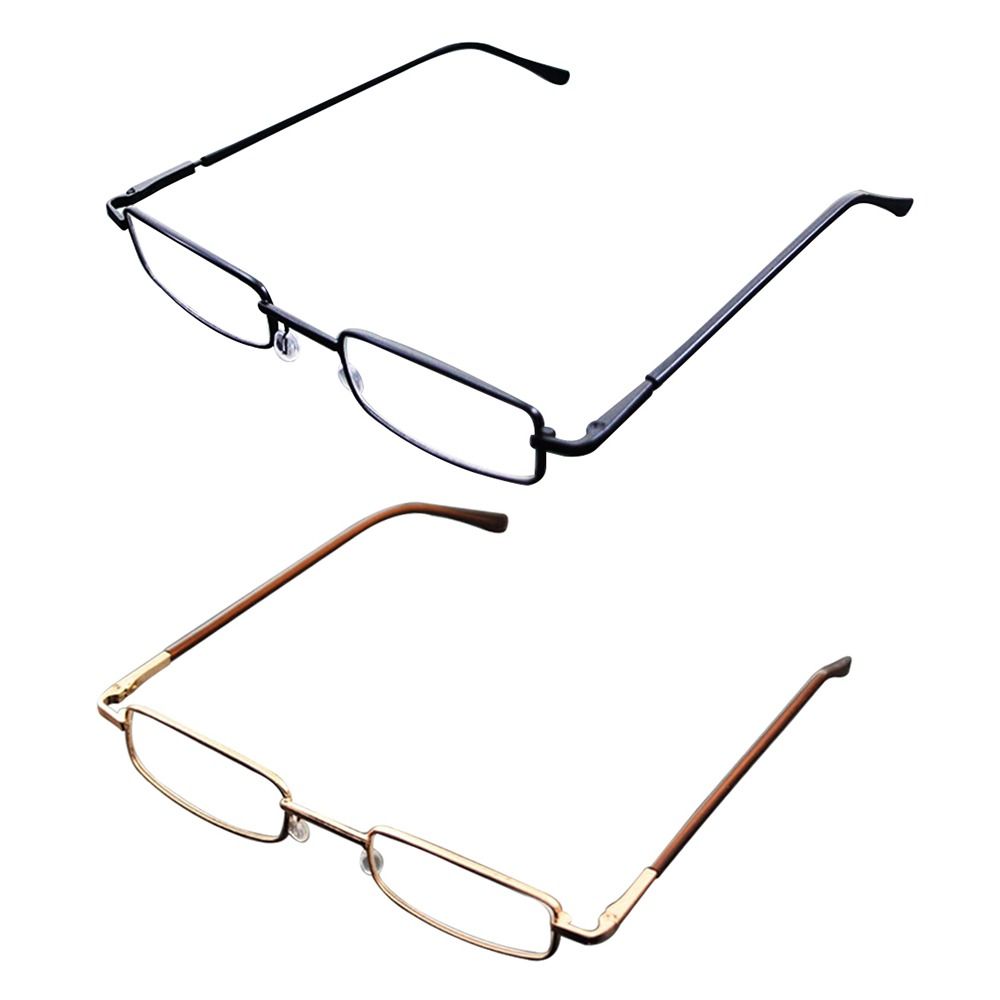 Gafas de lectura elegantes con protección ocular, gafas cuadradas de Metal ultraligeras, gafas para presbicia para hombres y mujeres