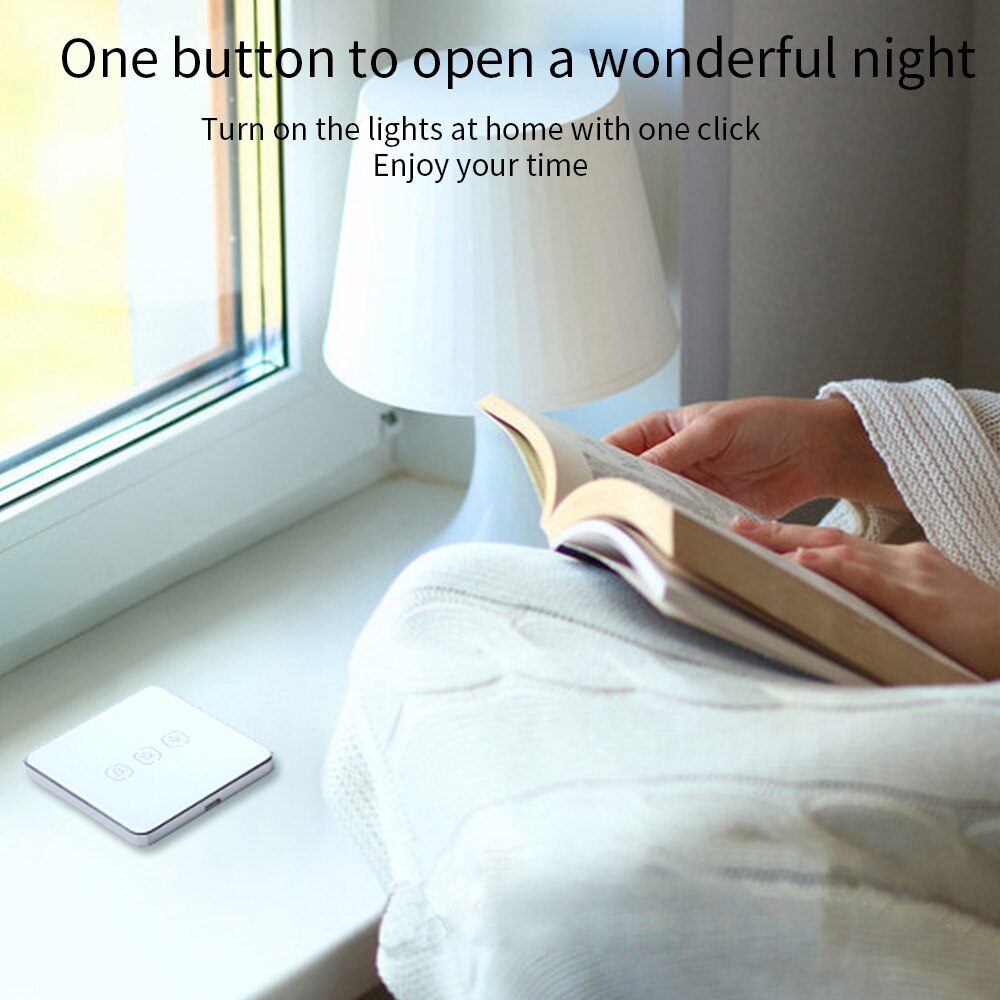 Tuya Zigbee Remote Switch Touch Sticker Control Wire Free One Two Three Gangs Work With Zigbee Hub 2mqtt