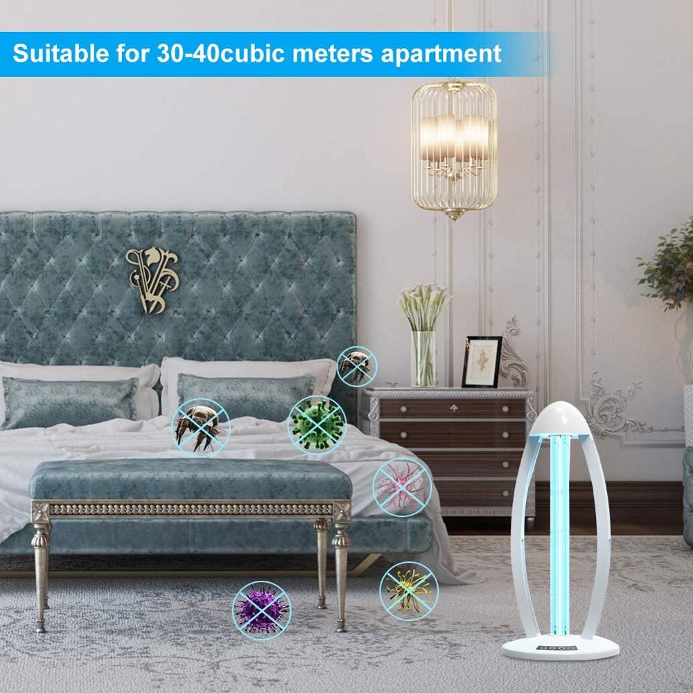 UV Light Sanitizer 38W UVC Disinfection Lamp Remote Control Germicidal Lamp Steriliser Light