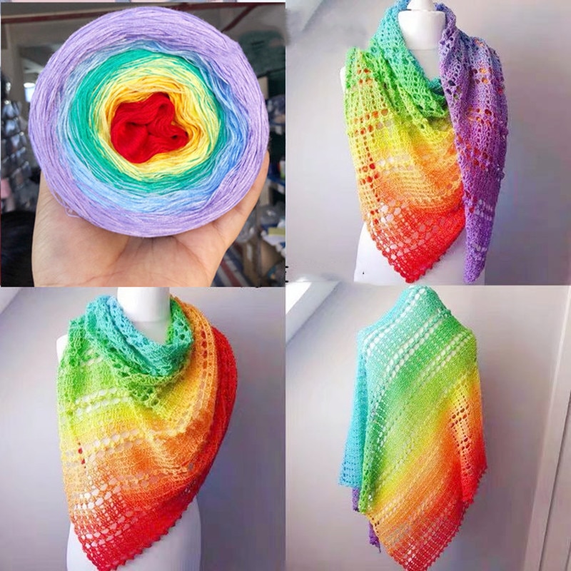 Hilo de mezcla de algodón orgánico para primavera y verano, 300g, 4 partes de Crochet, ropa de hilado, falda, línea de encaje, artesanal, tejido a mano, 1000m