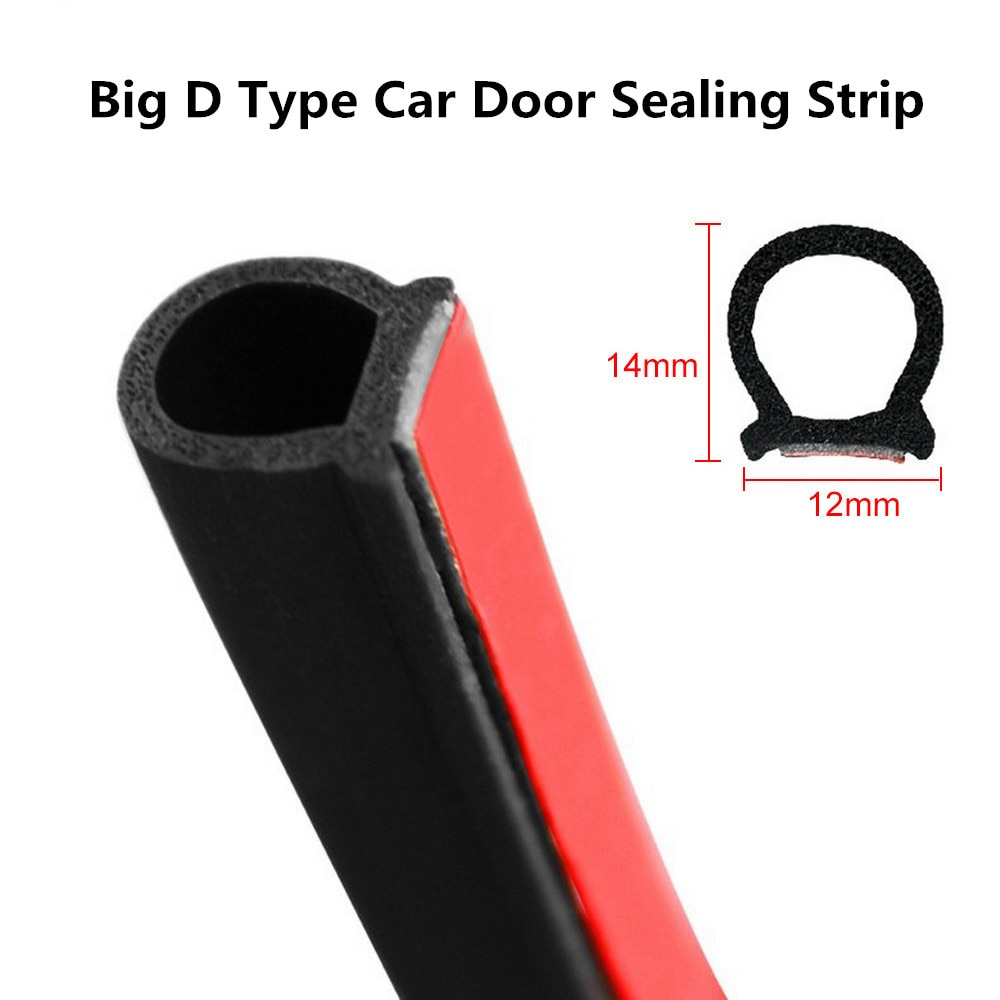Guarnizione Universale In Gomma Per Porte Auto - Striscia Paraspifferi Fai Da Te, Isolamento Acustico E Impermeabile - Lunghezze 2m, 4m, 8m - Con Nastro Biadesivo