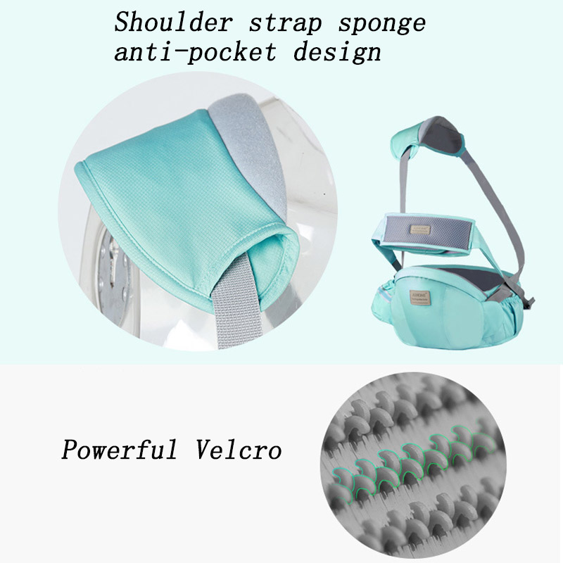 Taburete de cintura para bebé, asiento de cadera antideslizante, ajustable, cinturón de protección, cinturón de ventilación