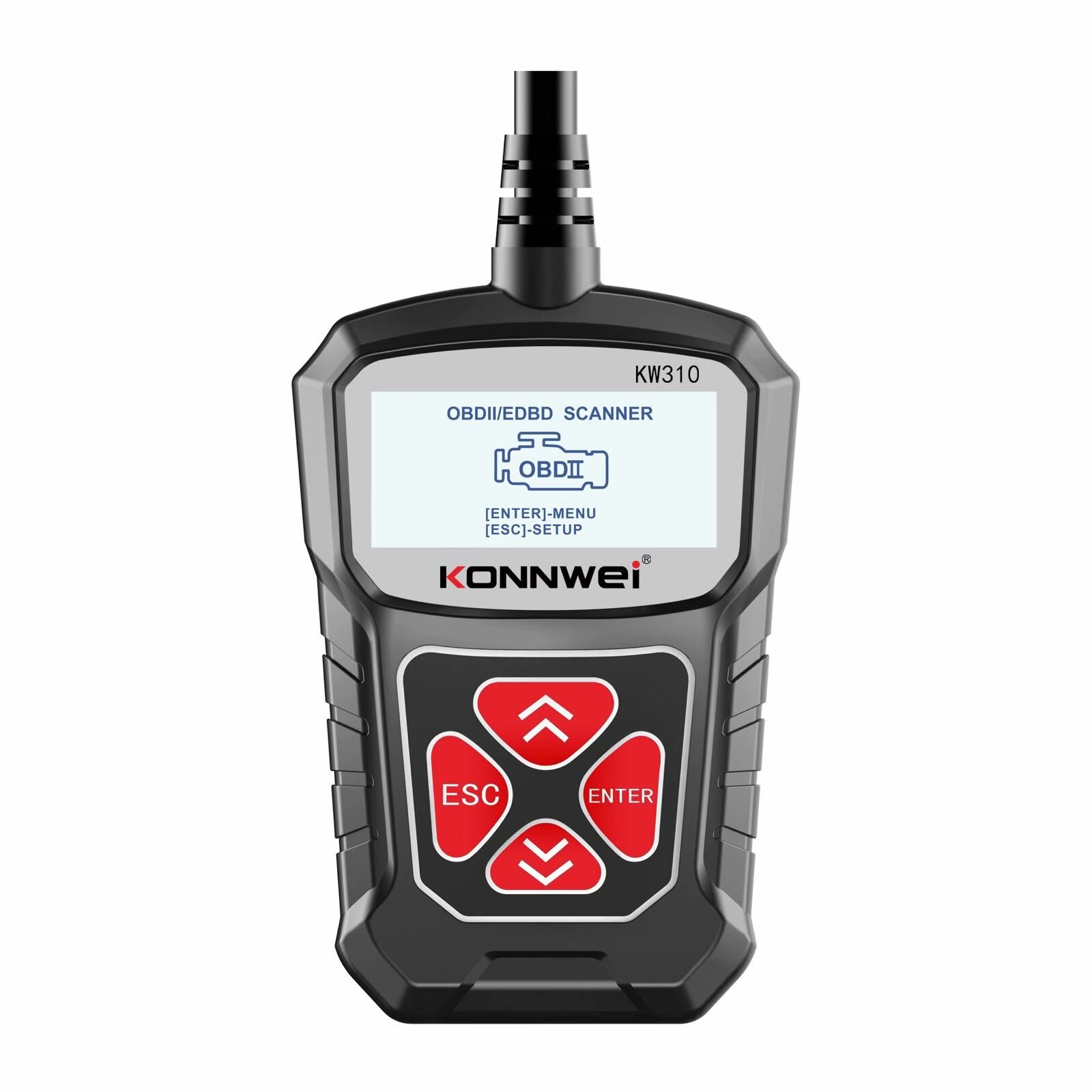 KONNWEI KW309 OBDII Auto escáner de diagnóstico de coche herramienta OBDII/2 Código lector EOBD máquina de escaneo 7 idiomas Auto OBDII escáner