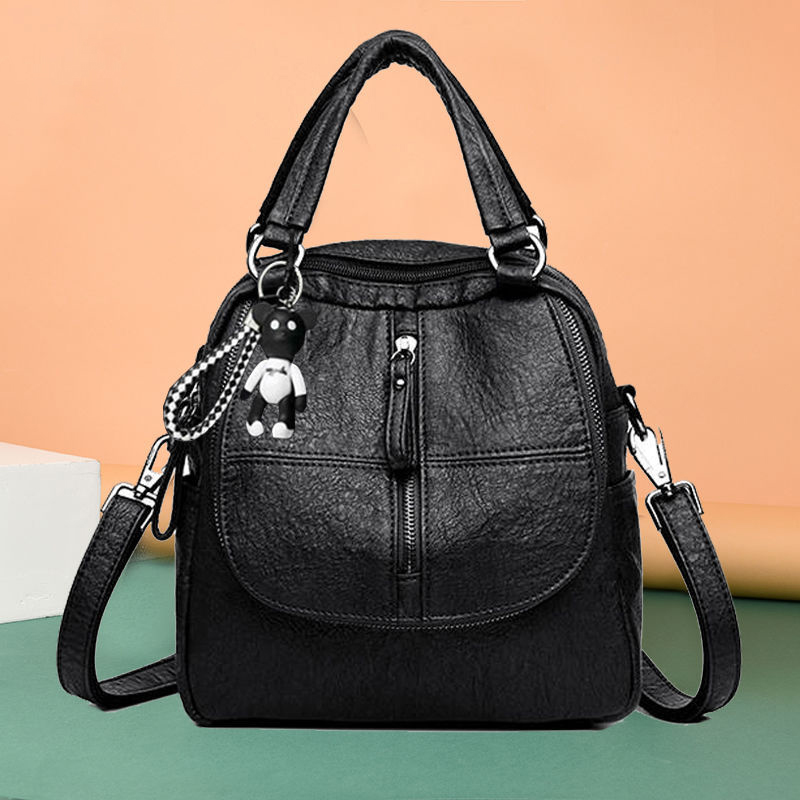 PU Leder frauen Mehrzweck Rucksack Schulter Tasche Reißverschluss für praktisch Tasten Reisen Rucksack Taschen kleinen Rucksack