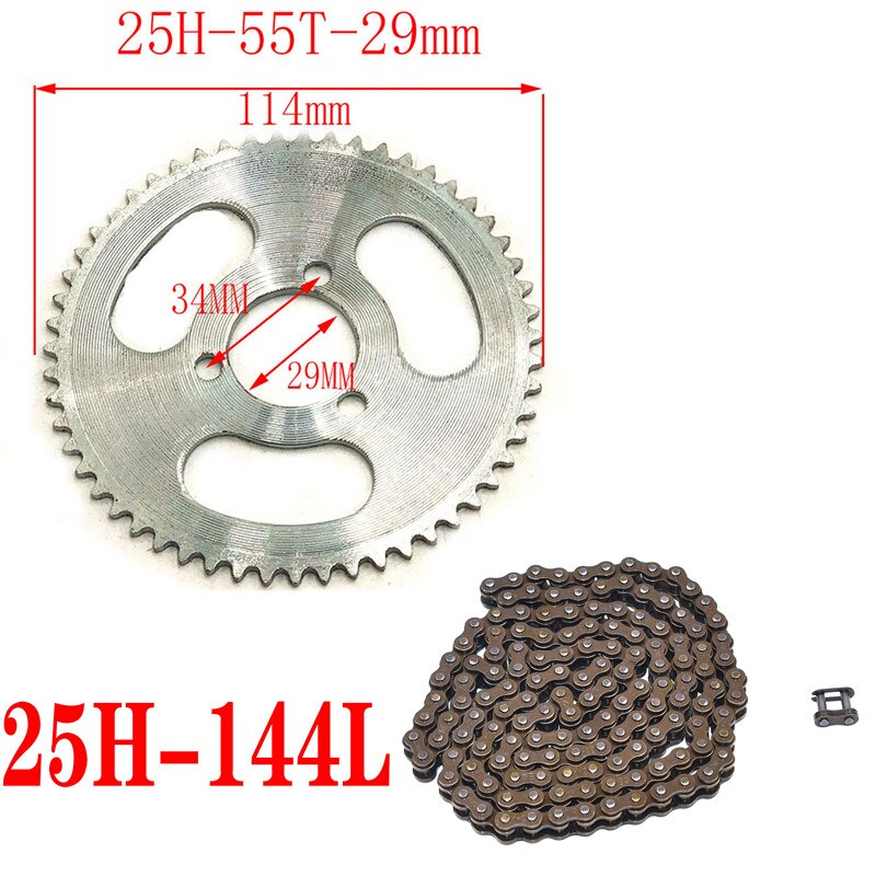 25H 55T 65T 68T 70T 80T 92T Tand 29/54/55mm Tandwiel Voor 47CC 49CC Mini Moto Atv Quad Dirt Pit Pocket Bike: D