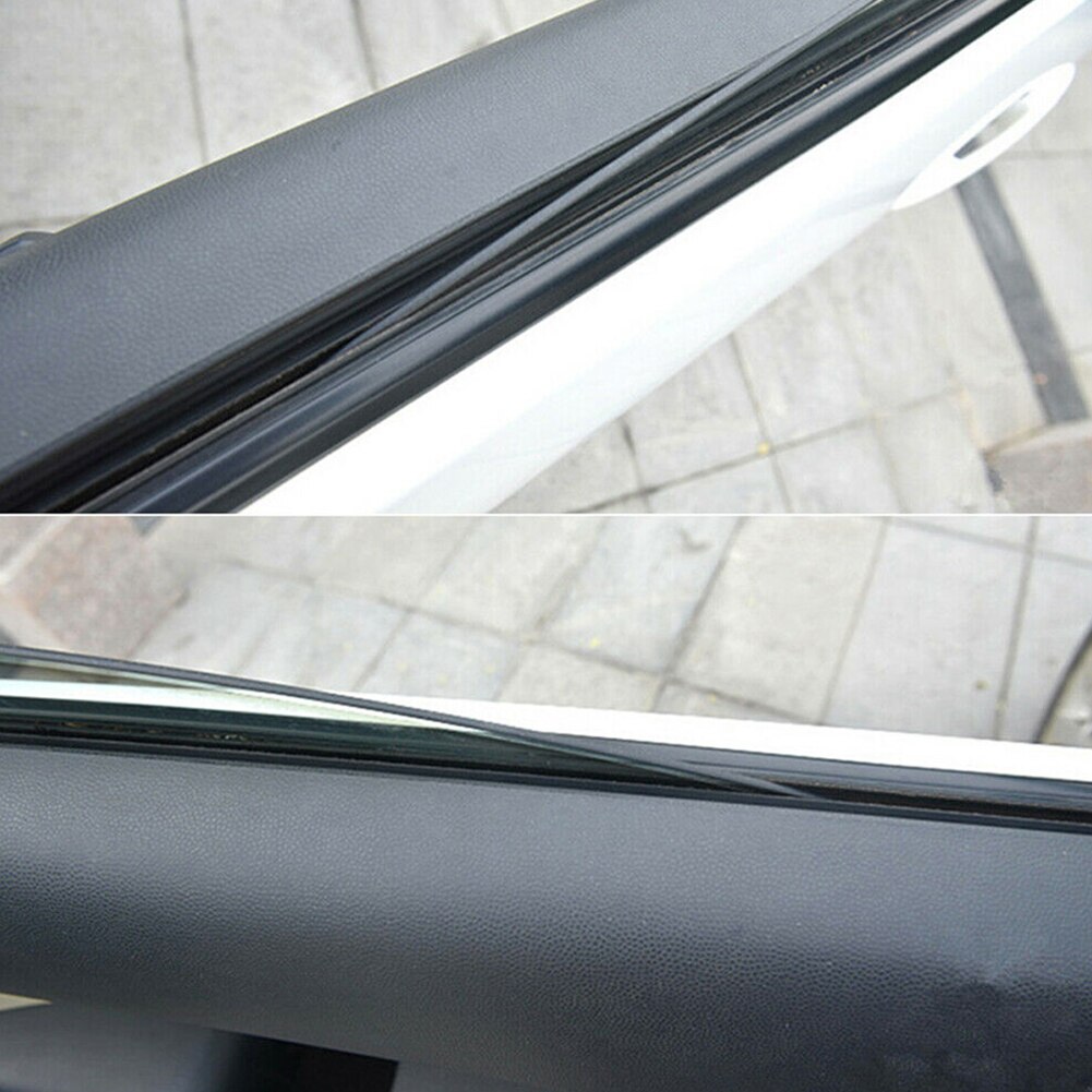 4M Car Door Window Trim Edge Moulding Rubber Noise Weatherstrip Seal Strip for car with V slot in the inside of the car glass