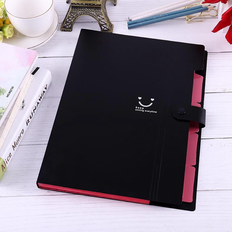 Portable Multi-layer A4 Plastic File Folder Extension Wallet Bill Receipt File Sorting Organizer Office Storage Bag Folders