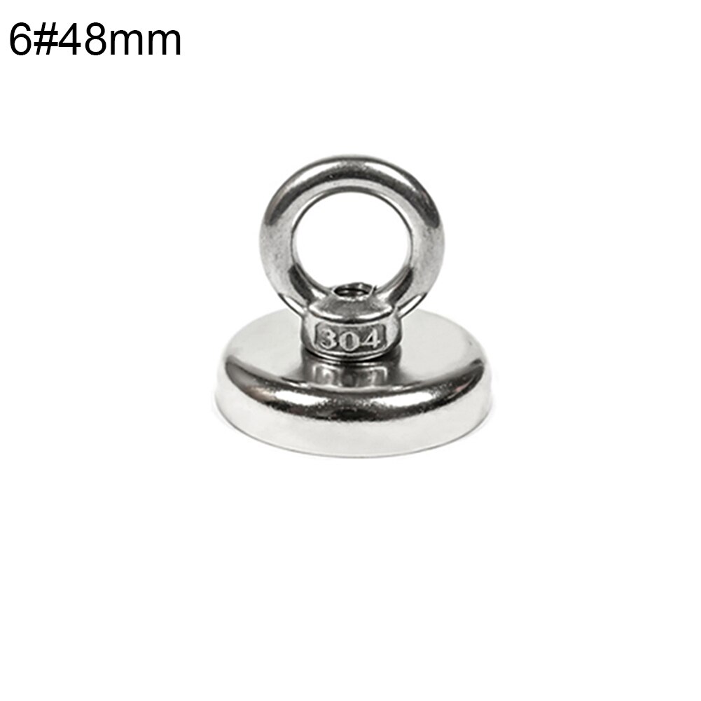 Strong Neodymium Magnet Salvage Magnet Hook Deep Sea Fishing Magnets Holder Pulling Mounting Pot with Ring Eyebolt Metal: Dark Gray