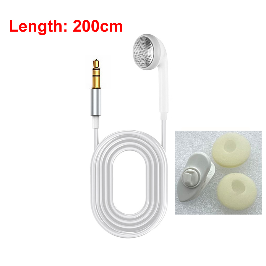 3.5mm High End Single Side Mono Earphone Mono Wired Headset For Mobile Phone Mp3 Radio Bluetooth Audio Receiver Short Line: GRAY