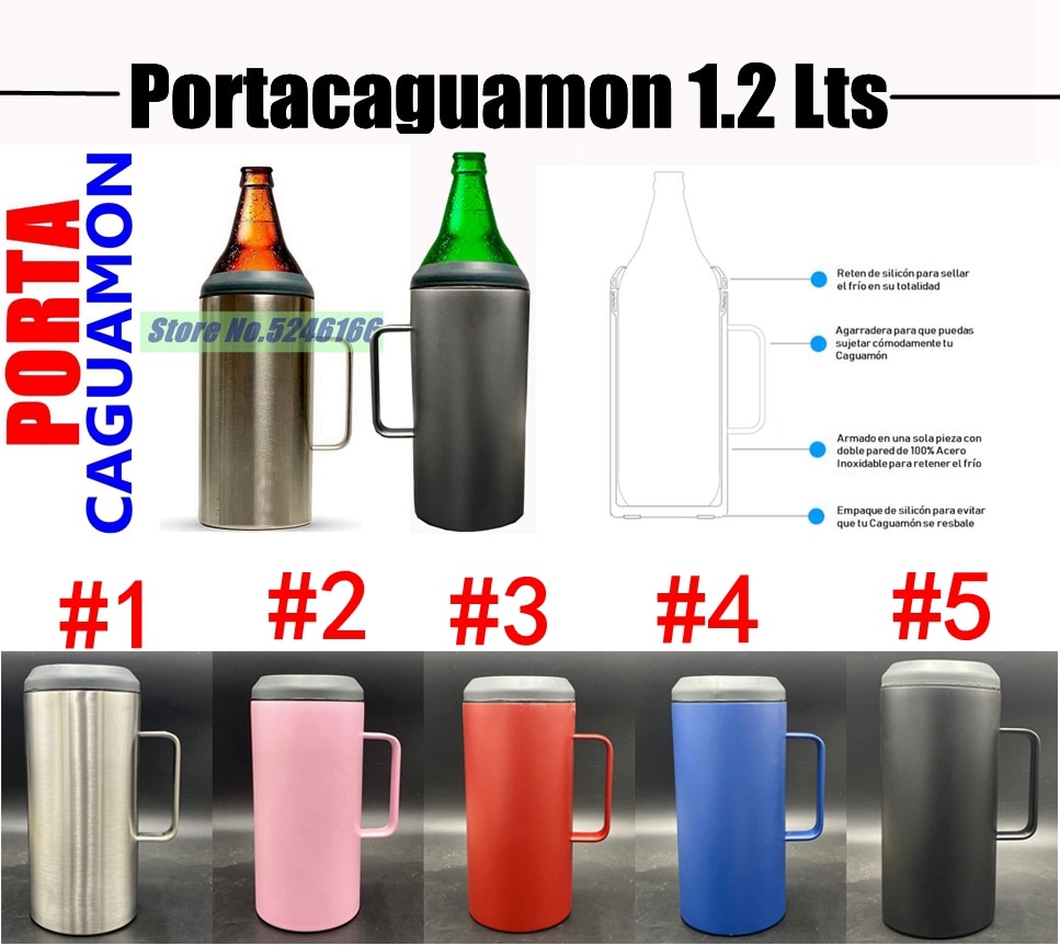 Portacaguamon 1.2 Lts Porta caguama big tumbler holder caguama A inxidab 40oz big tumbler big bottle family finds