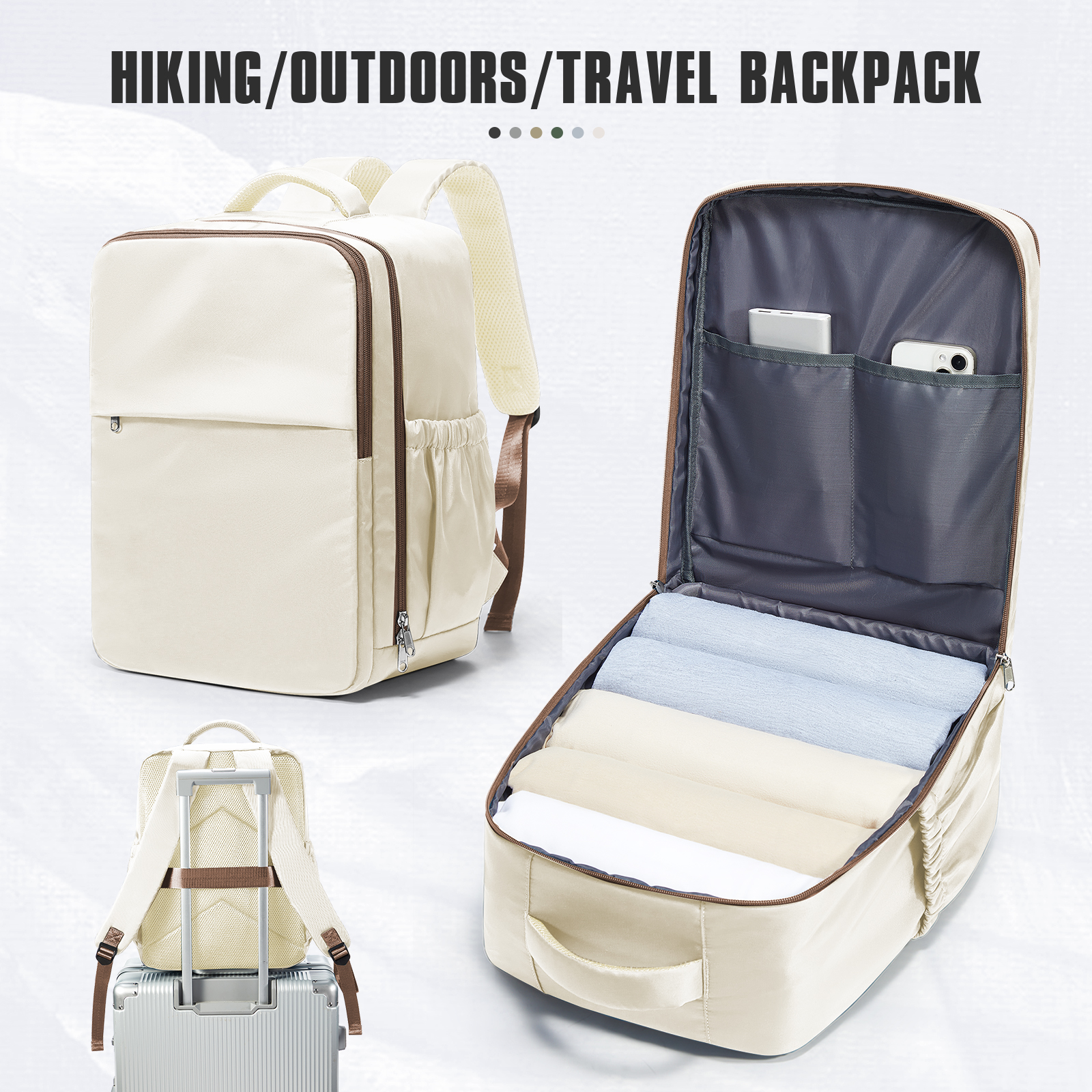 Mochila de viaje para avión de cabina 40x30x20, equipaje de mano, mochila de cabina Wizzair 40x30x20, bolsos de mano para hombres y mujeres, bolsas para ordenador portátil de 15,6 pulgadas