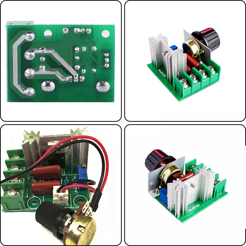 10-Pack SCR Voltage Regulator Module – AC 110V-220V 2000W 25A Motor Speed Controller & LED Dimmer With Speed Control Knob