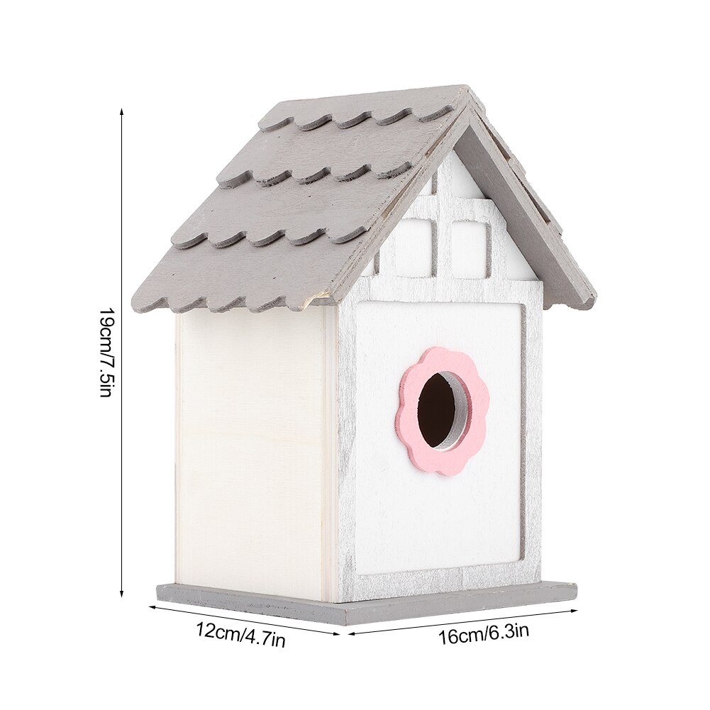 Domek dla ptaków drewniany domek dla ptaków DIY hodowla papugi gniazdo dla ptaków zewnętrzna dekoracja ogrodowa akcesoria dla ptaków