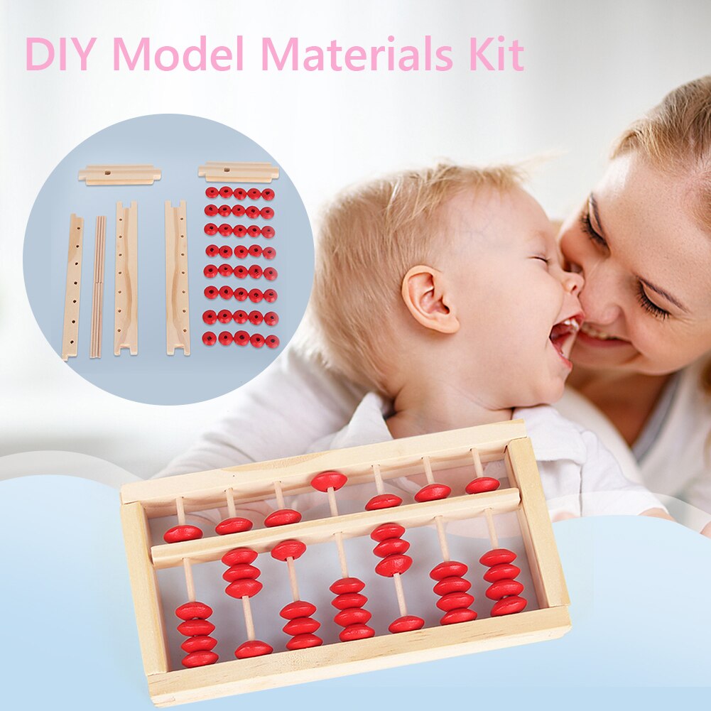 Homemade Abacus Model DIY Material Science Experiment Equipment Mathematical Abacus Model DIY Handmade Bag