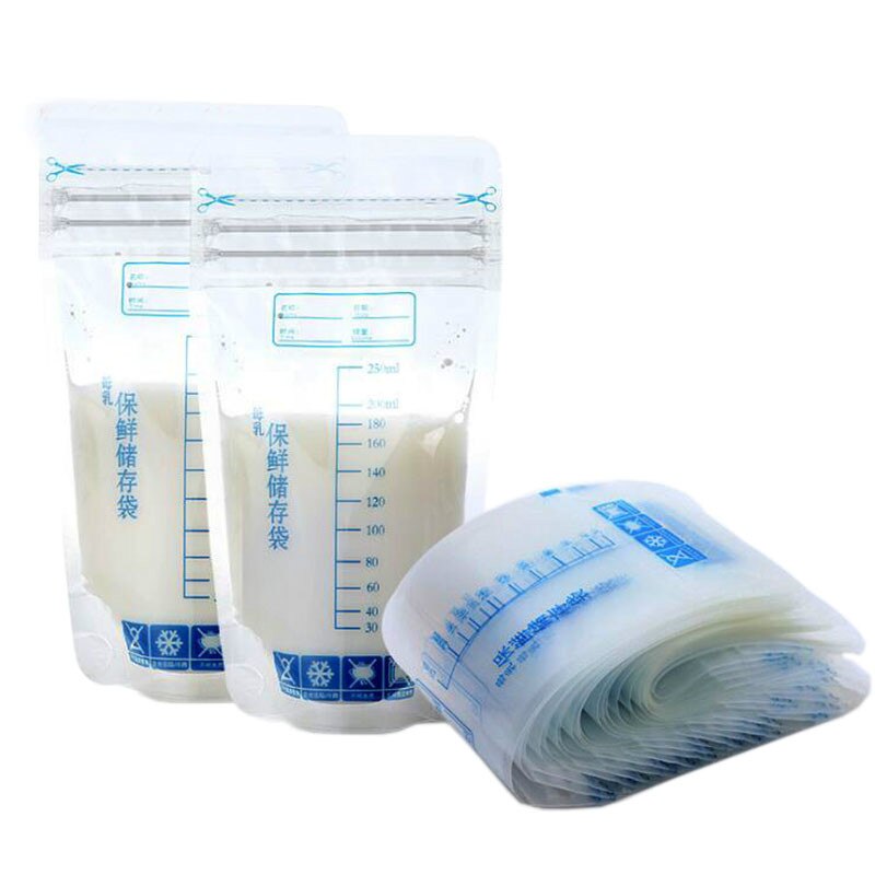 Opbevaringspose til modermælk 30 stk / pose opbevaring af babymad 250ml praktiske og praktiske engangs fryseposer til modermælk