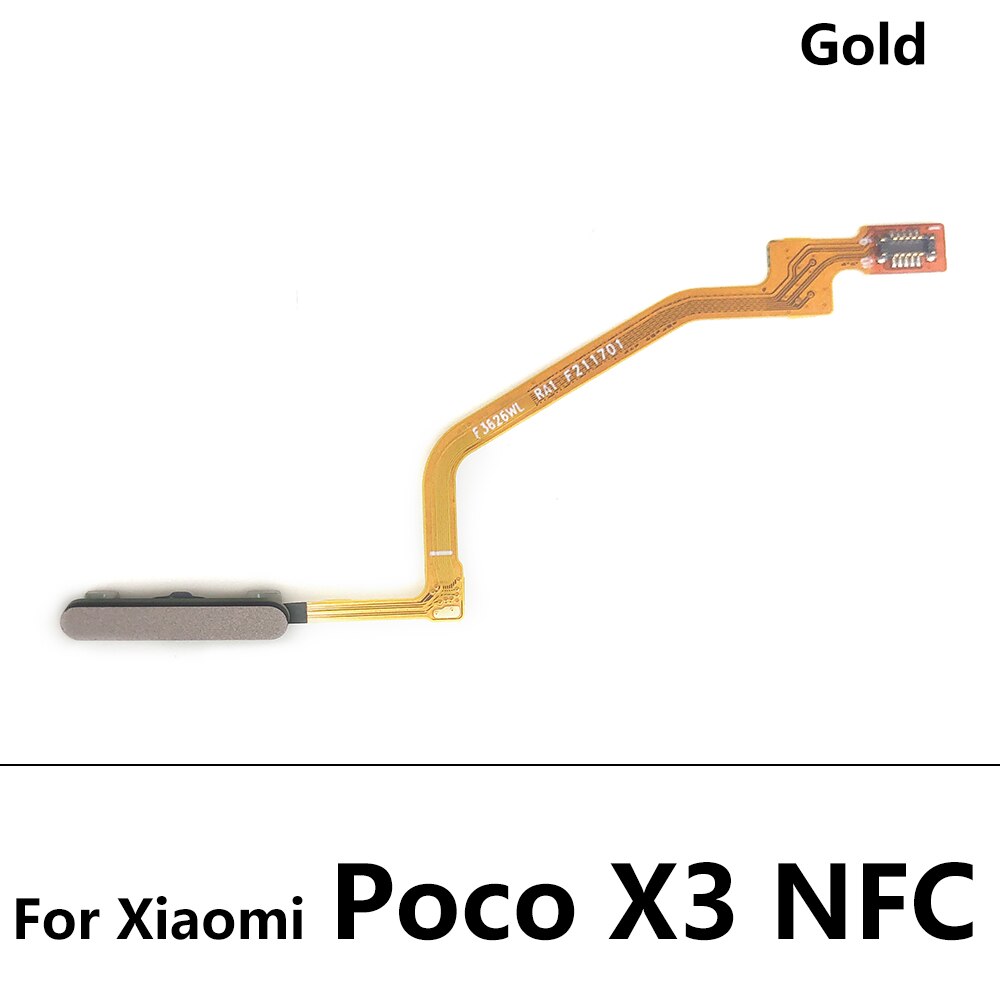 probado para Xiaomi Poco X3 NFC X3 Pro M4 Pro 4G 5G Sensor de huellas dactilares escáner Touch ID conectar placa base botón de inicio Flex: Plata