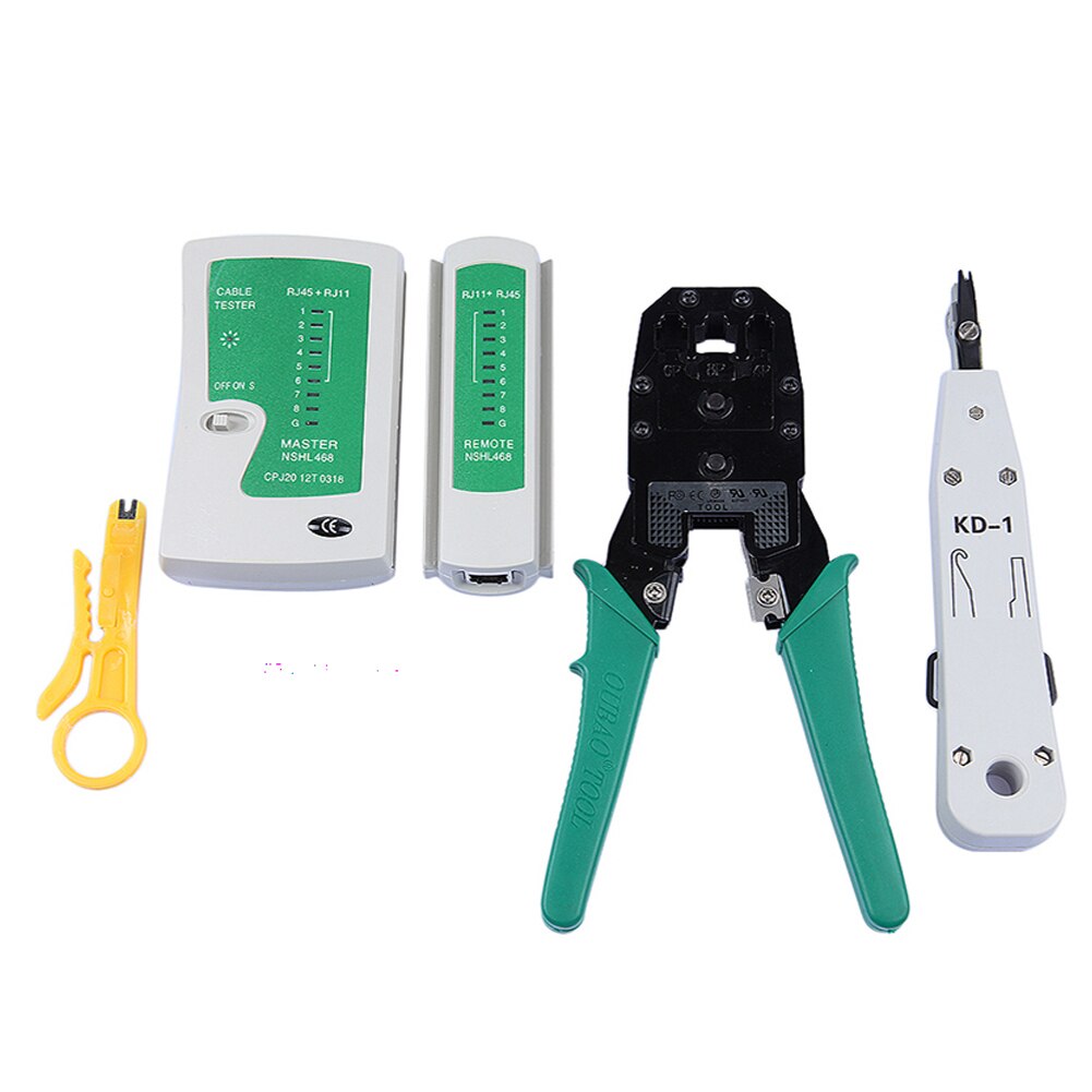 5Pcs Portable RJ12 Trimming Line Pressing With Tool Bag Lightweight Stripping RJ11 RJ45 Easy Use Network Tester Set Cutter